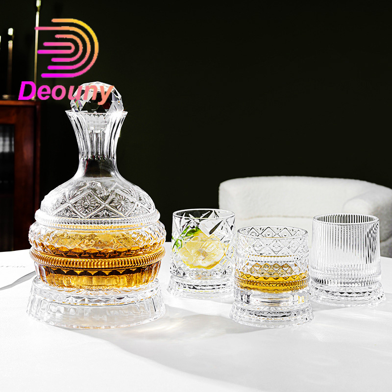 Wine Whiskey Beer - DEOUNY Europejska obrotowa karafka do wina