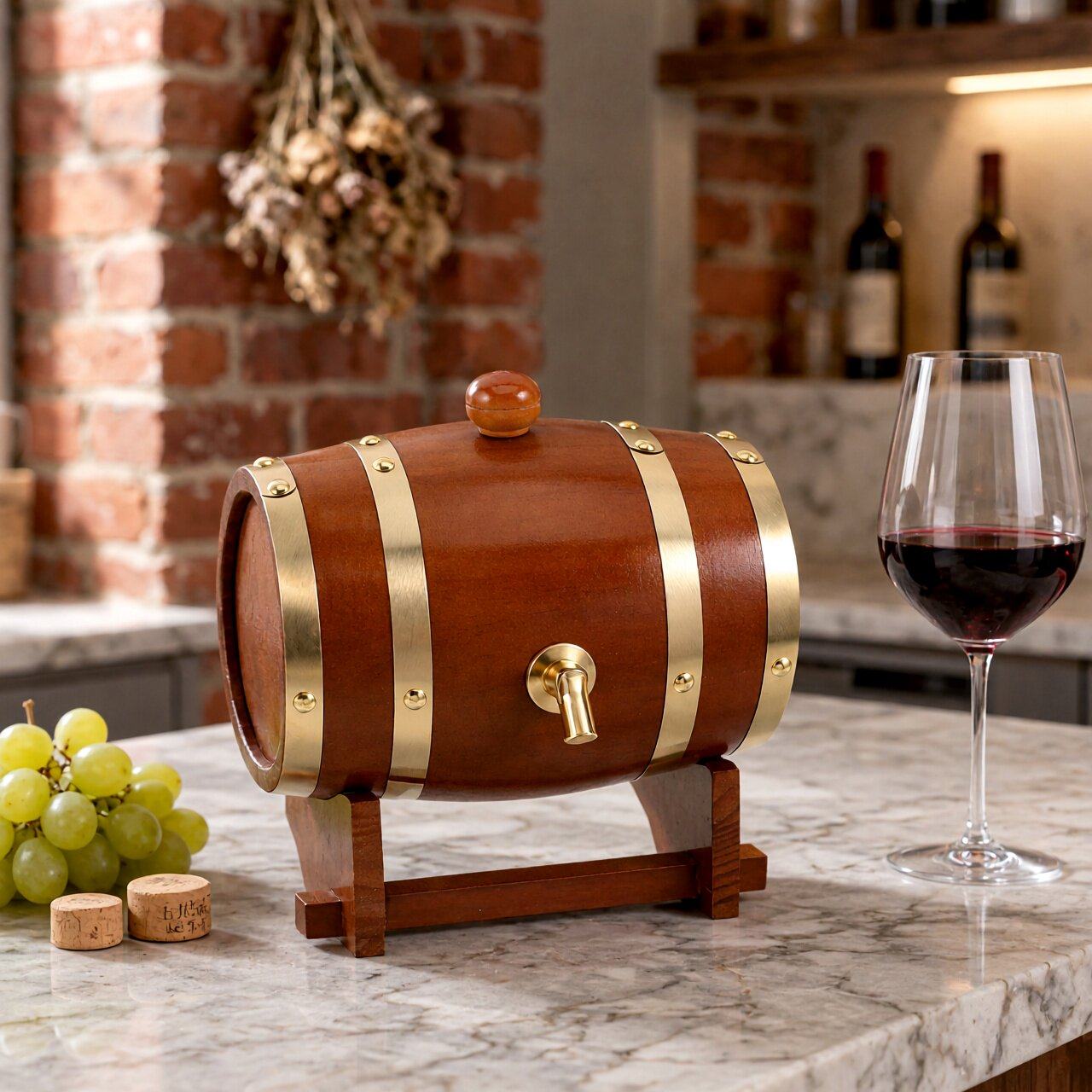 Wine Whiskey Beer - 1 Zestaw Dębowych Beczek do Starzenia