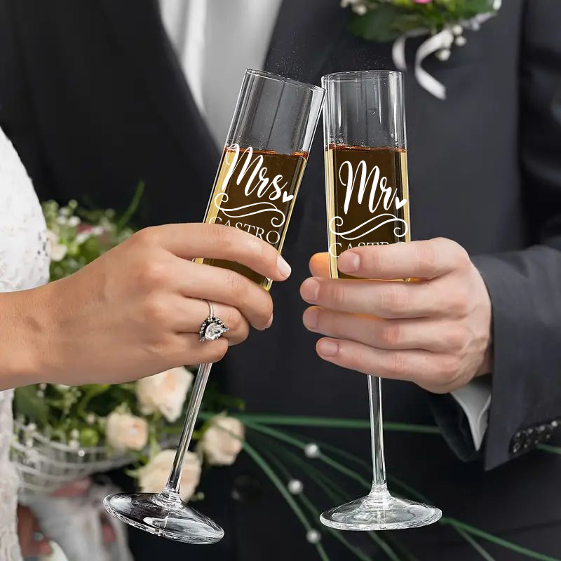 Champagne Flute Pair - 1szt/2szt Szklanka do szampana Ślub Elegancki