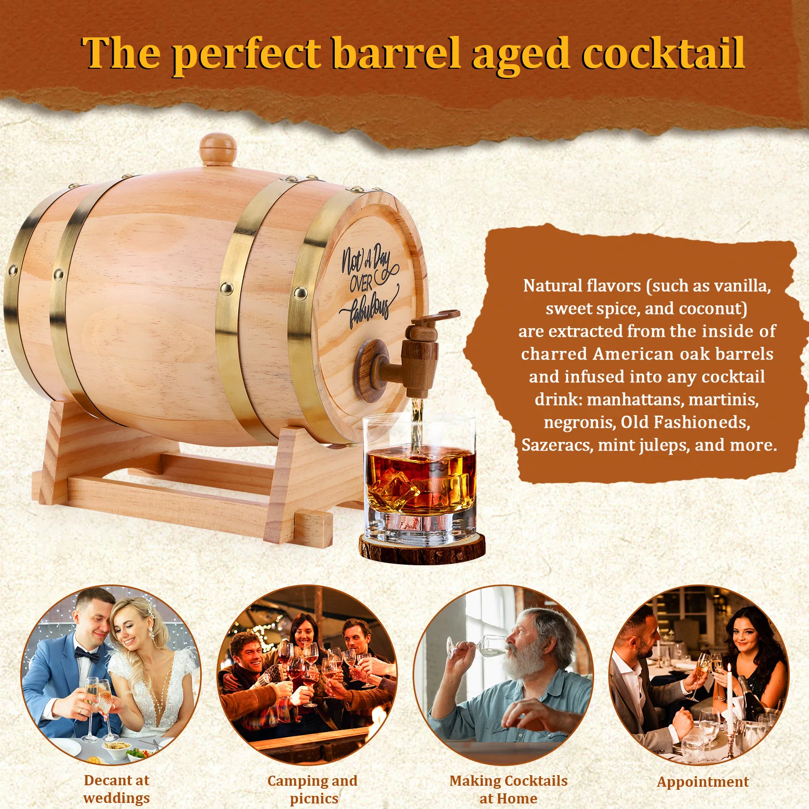 Drewniane beczki na whisky 3L  – Wine Whiskey Beer recenzja i cena