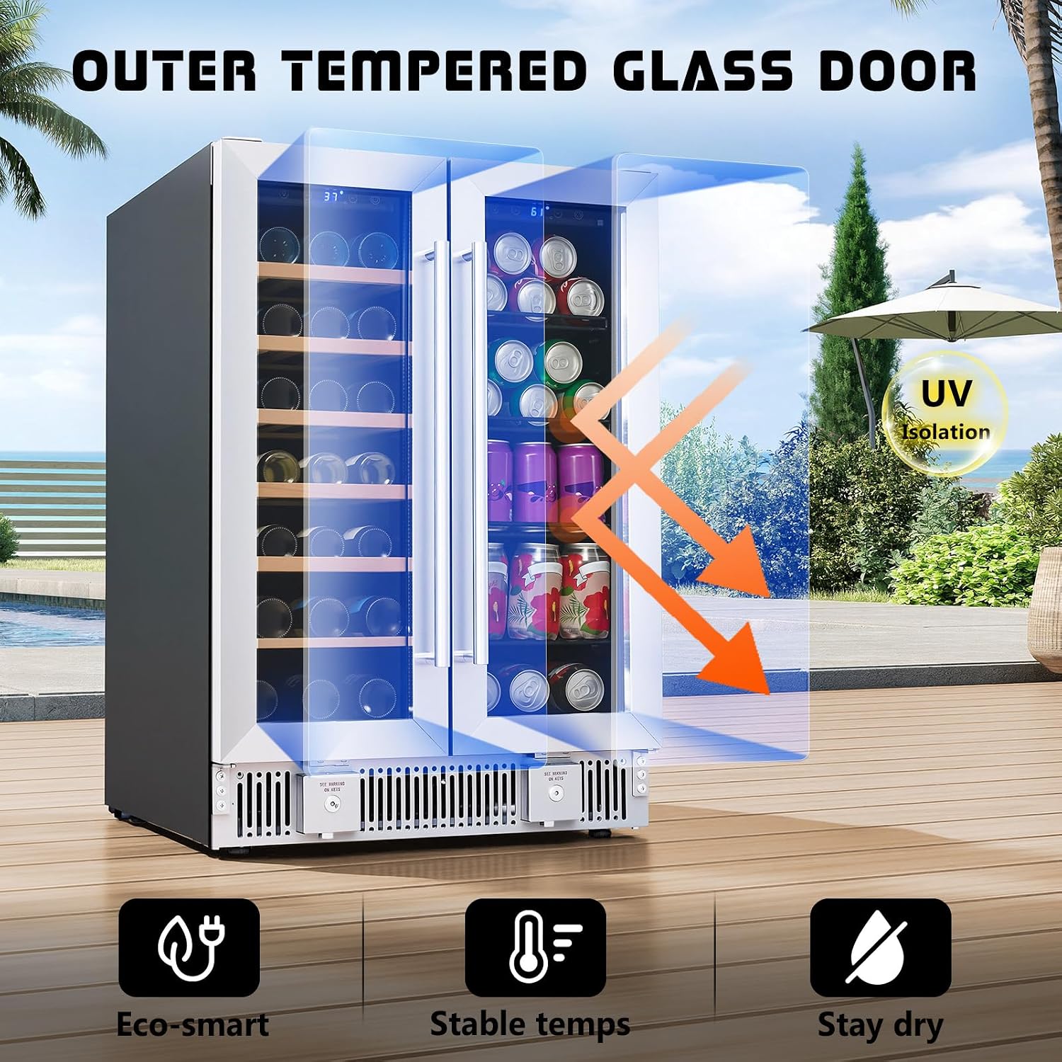Lodówka na napoje, 24-calowa d – Wine Beer Fridge Under Counter recenzja i cena