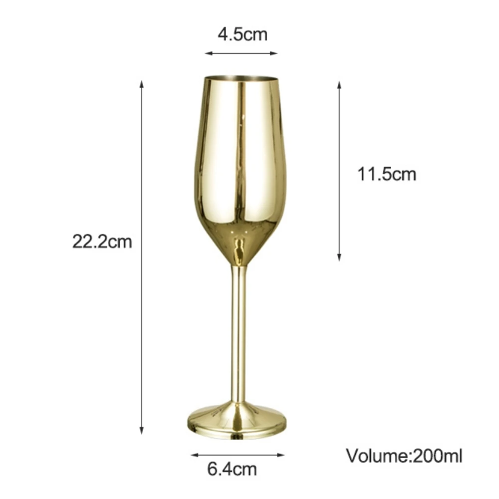 6 szt. 200ml Nierdzewne kielis – Champagne Flute Pair recenzja i cena