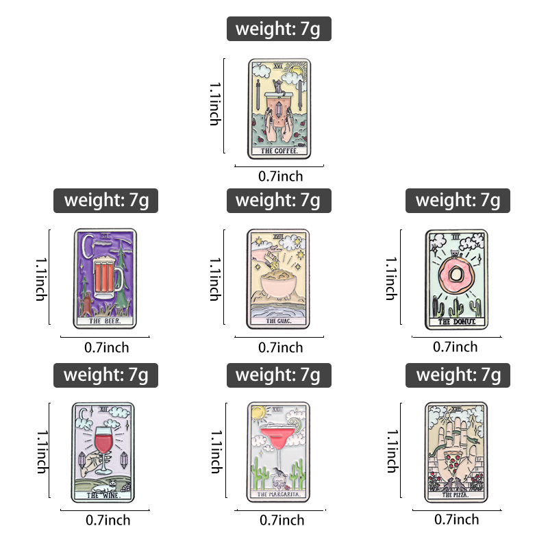 Tarot Emalia Przypinka Karta K – Wine Beer Pizza recenzja i cena